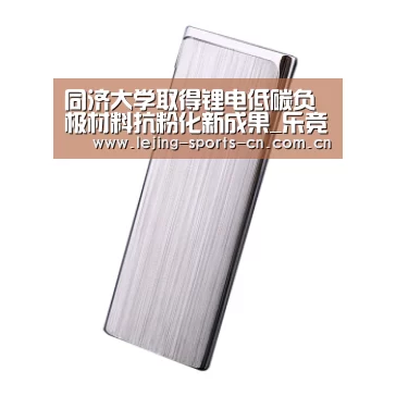 同济大学取得锂电低碳负极材料抗粉化新成果_乐竞官网(图2) 乐竞官网